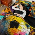 thumbnail image 4 of Homewish Kids Teenagers Sport Soccer Print Twin Bedding Sets 7-Piece,Abstract Football Gamer Bedding Comforter Set Microfiber,Watercolor Graffiti Splash Breathable Sheet Sets, 4 of 8