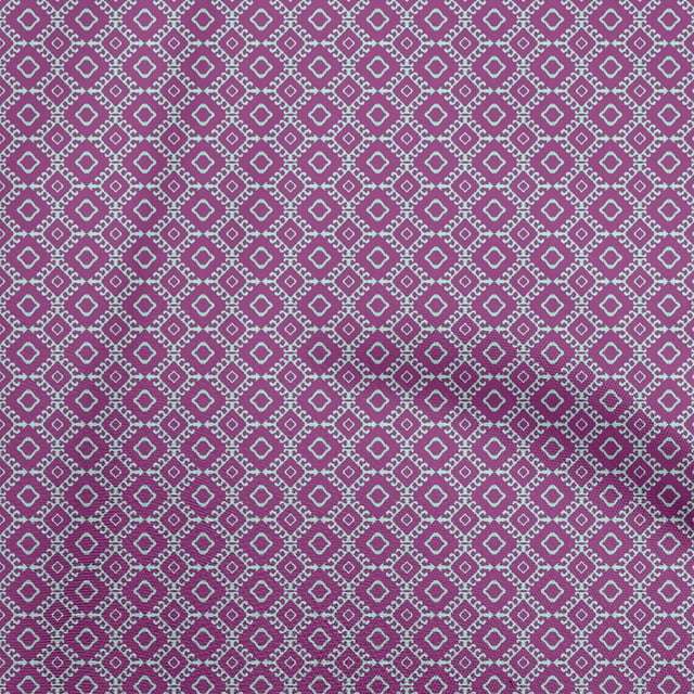 oneOone Polyester Spandex Purple2 Fabric Geometric Craft Projects Decor Fabric Printed By The Yard 56 Inch Wide