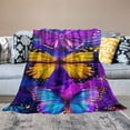 thumbnail image 2 of Qinduosi Ultra Soft Butterfly Blanket Warm Lightweight Butterflies Cozy Throw Blankets Couch Gifts for Baby Girls Adults Women, 2 of 6