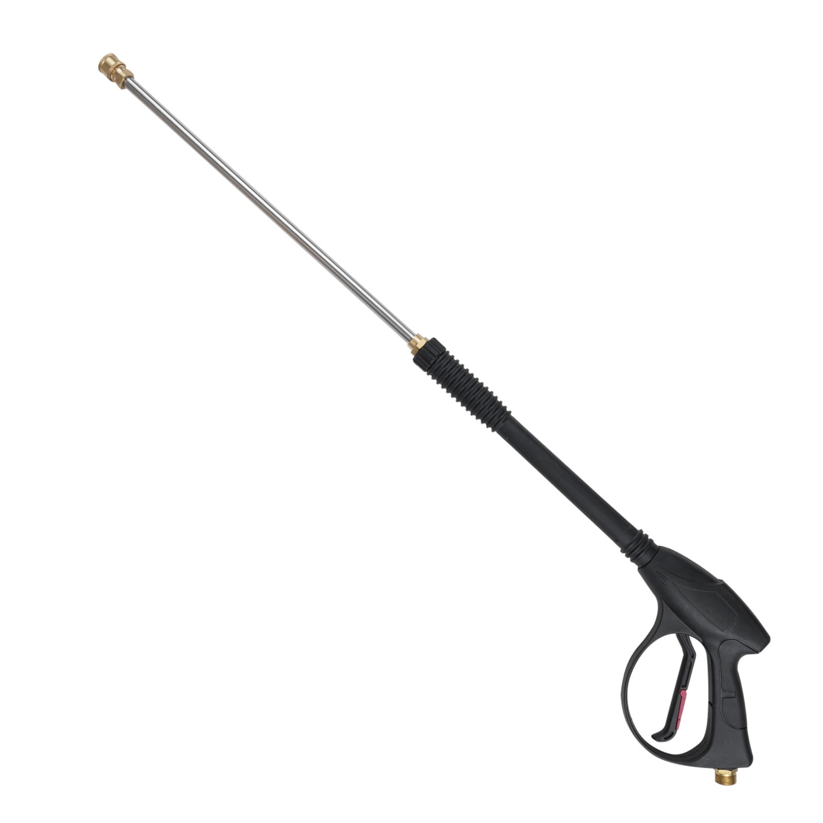 Rupoun Black Pressure Washer Gun Set Maximum 40MPa 5800PSI with 26 Inch / 66.0 cm Extension Wand, M22 Hose Kits, 1/4 Inch Quick Connect, and 5 Color Nozzle Tips for Car Washing and Cleaning
