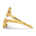 thumbnail image 3 of 14k Yellow Gold Double Cross Ring Religious, 3 of 9