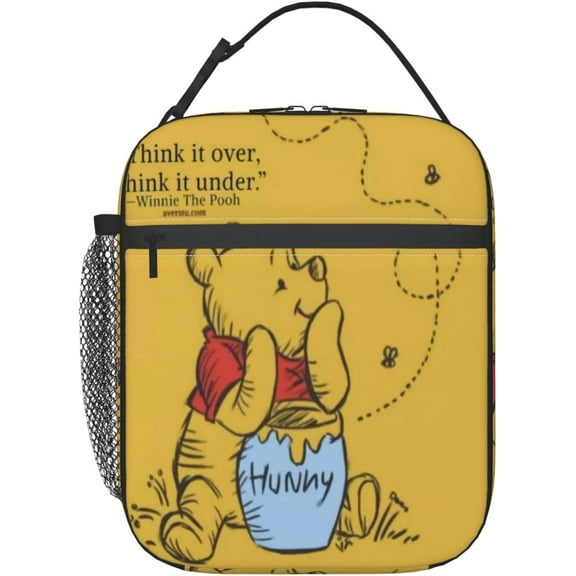 Winnie The Pooh Lunch Bag Insulated Lunch Box With Compartments Waterproof Reusable Tote Bag For Work Hiking Travel