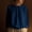 Navy, variant on Womens Fluffy Blouse Tops Round Neck Long Sleeve Elegant Pullover Spring Casual Comfort Loose-Fit Going Out Shirt