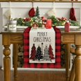thumbnail image 3 of Camino de Mesa Artoid Mode 33x122 cm Rojo Negro Cuadros Navidad, 3 of 6