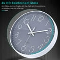 thumbnail image 2 of Oumers 12” Quartz Modern Silent Non-Ticking Gray Round Wall Clock with 3D White Numbers, 2 of 6