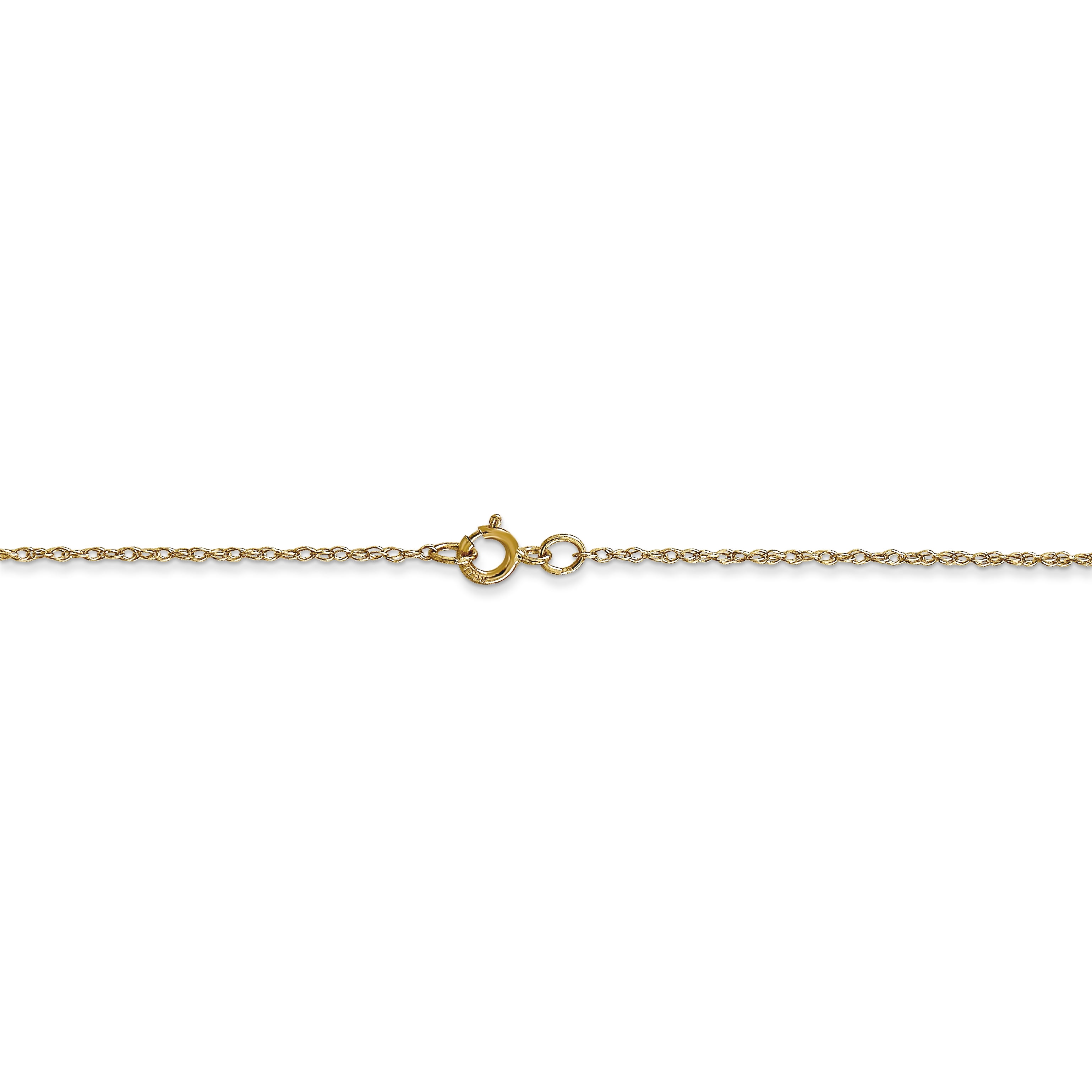 Primal Gold 14 Karat Yellow Gold 0.6mm Carded Cable Rope Chain
