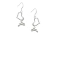 thumbnail image 2 of Delight Jewelry Leaping Rabbit Open Heart French Earrings, 2 of 4