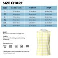 thumbnail image 5 of Lsque Lemon Yellow Checkboard Print Men's Cotton Blend Sleeveless Muscle Shirts (S-3XL)- Moisture Wicking, Odor Protection, UPF 30+,X-Large, 5 of 8