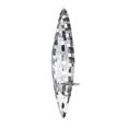thumbnail image 6 of CosmoLiving by Cosmopolitan Silver Stainless Steel Pillar Wall Sconce with Hammered Pattern, 6 of 8