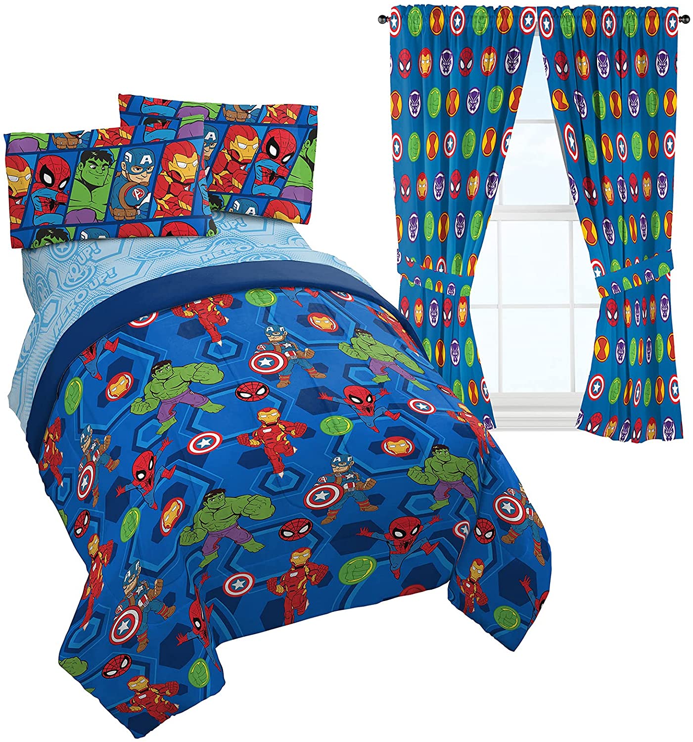 Marvel Super Hero Adventures Hero Together 6 Piece Bedroom Set