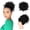 Black, variant on Small Roll Wig For Women With Floral Elastic Drawstring, Messy Hairstyle