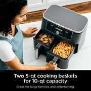 Ninja Foodi 6-in-1 10-qt. XL 2-Basket Air Fryer with DualZone Technology, DZ401