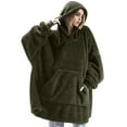 thumbnail image 2 of Oversized Blanket Hoodie Sweatshirt, Wearable Lounging Pullover for Adults Women Men Green One size, 2 of 8