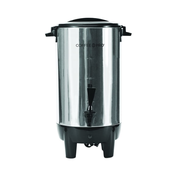 COFFEE PRO 30-Cup Stainless Steel Percolating Coffee Urn