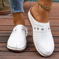 thumbnail image 2 of Clogs for Women Comfortable Slip On Closed Toe Mule Breathable Walking Dress Shoes with Arch Support White Size 8.5, 2 of 8
