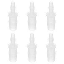 Hose Barb Reducer, 6 Pcs 3/8" to 3/16" Hose ID Connectors Joint Plastic Pipe Fitting Splicer Mender Adapter, White