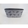 thumbnail image 1 of Black Bees On White Washed Honey Comb Pattern Metal Planter, 1 of 1