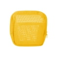 thumbnail image 1 of Unique Bargains 1 Pc Durable Grid Makeup Bag Yellow Polyester, 1 of 1