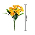 thumbnail image 2 of Girasol artificial Estilo rústico Decoración floral con hojas Oficina en casa Girasol falso, Amarillo 5 ramas 15 cabezas 15 piezas Speravity HA6987-04B, 2 of 6