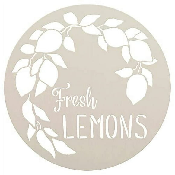 Farmhouse Lemon Tree Branch Stencil - DIY Spring Home Kitchen Decor - Fresh Lemons - Paint Wood Signs - Select Size 12x12 inch