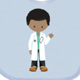 thumbnail image 4 of Inktastic African American Boy, Doctor, Lab Coat, Medicine Boys Baby Bib, 4 of 4