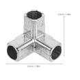 thumbnail image 2 of NUOLUX 6Ud Conectores Para Estante Y Ropa En Metal Plateado Para Optimizar Espacio En, 2 of 7