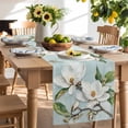 thumbnail image 3 of Burlap Table Runner 90 Inches Long,White Tulip Classic Flower on Branch Non-Slip Kitchen Table Runners for Dining Room Everyday Use Party Table Decorations Watercolor Oil Painting Art, 3 of 9