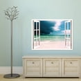 thumbnail image 3 of IDEA4WALL Wall Murals Fake White Window with Dark Clouds on the Sea Removable Wallpaper Peel and Stick Wall Stickers - 36x48 inches, 3 of 4
