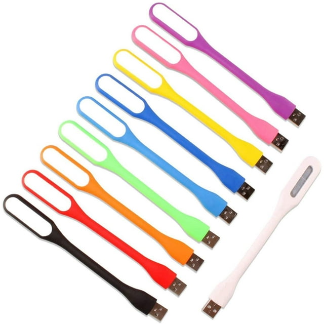 Luces LED USB flexibles, lámpara LED Mini USB, teclado de computadora, paquete de 10 Namotu ZJWJ054