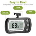thumbnail image 3 of 8 Pack Refrigerator Thermometer, Digital Freezer Thermometer Small Black Fridge Thermometer, Waterproof Thermometer with Hook for Kitchen Home, LCD Display, ℃/℉ Switch, Max/Min Record, 3 of 7