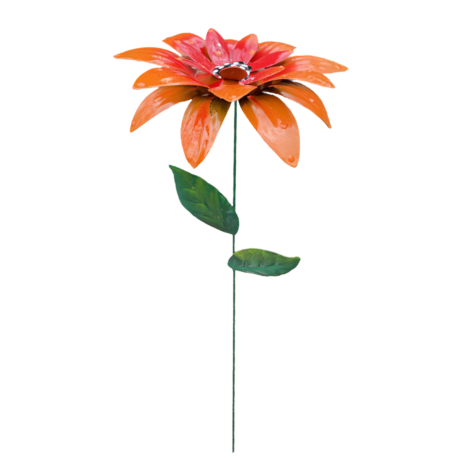 Minchun Flower Yard Art Metal Sunflower Wrought Iron Flowers Orange