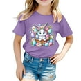 thumbnail image 1 of XDZJLR T-Shirts Filles Enfants Graphiques de Pâques Coupe Ample Décontractée Manches Courtes Col Rond pour Garçons 8-9 Ans, 1 of 4