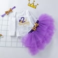 thumbnail image 6 of Tkrady Baby Girls' Clothing Sets New Holiday Long Sleeve Tops Four Layer Skirt with Headband 3 Pieces Set, Sizes 0-24 Months, 6 of 7