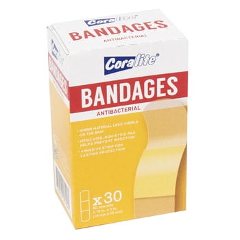BANDAGES 30CT ANTIBACTERIAL BOXED, Case Pack of 48