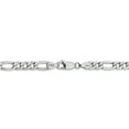 thumbnail image 3 of Primal Gold 14 Karat White Gold 5.75mm Semi-solid Figaro Chain, 3 of 5