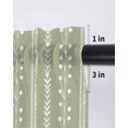 thumbnail image 6 of Rustic Farmhouse Curtains 45 Inch Length,Sheer Curtains for Bedroom Living Room Window Spring Floral Stripes Bohemia Sage Green Rod Pocket Drapes Kitchen Curtains Small Half Window 42"x45" 2 Panels, 6 of 7