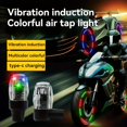 thumbnail image 2 of 2/4 piezas de luz LED para rueda de motocicleta y bicicleta con brillo automático, válvula de luz para neumático de coche, tapa de luz con cubierta de vástago, cubo de luz, 2 of 5