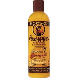Howard Feed-N-Wax Orange Wood Protector, 16 oz Gel