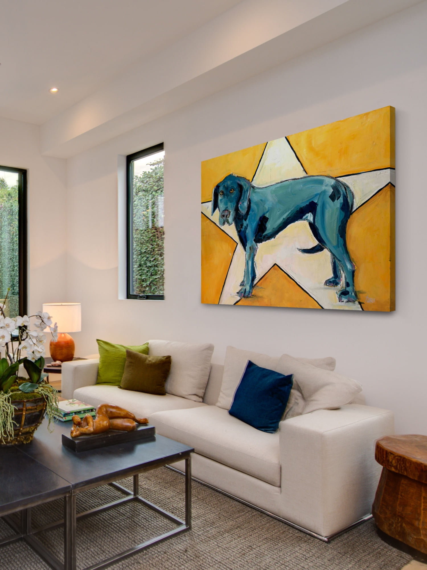 Marmont Hill "Star Dog" by Tori Campisi Painting Print on Canvas