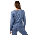 thumbnail image 2 of MeMoi Women's Space Dye Bamboo Blend Baby Terry Pullover - Womens - Female, M, Blue, 2 of 3
