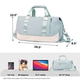 thumbnail image 6 of Sports Gym Bag, Travel Duffel Bag with Wet Pocket & Shoes Compartment Weekender Bag for Women and Men，Green, 6 of 6