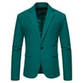 thumbnail image 2 of Akiihool Blazers for Men Business Professional Men's Casual Blazer Suit Jackets Lightweight Two Button Business Jackets (Green,M), 2 of 4