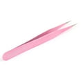 thumbnail image 4 of 2X Steel Pink Btraight + Bend Tweezer For Eyelash YHtensions Nail Art Nippers WA, 4 of 6