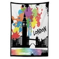 thumbnail image 3 of Ambesonne Retro Tablecloth Rectangular Table Cover, Colorful London City View, 60"x90", Multicolor, 3 of 4