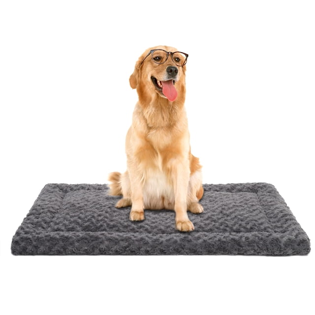 Alfombra de cama para perros Exsnugy, lavable y reversible, 104 x 69 cm, para 40 kg