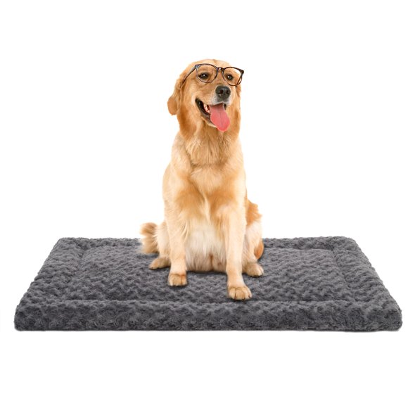 Alfombra de cama para perros Exsnugy, lavable y reversible, 104 x 69 cm, para 40 kg