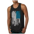 thumbnail image 3 of Linfrsh Men’s Gym Muscle Tank Top Crewneck Sleeveless Workout Top Cotton T-Shirt Black,L, 3 of 6