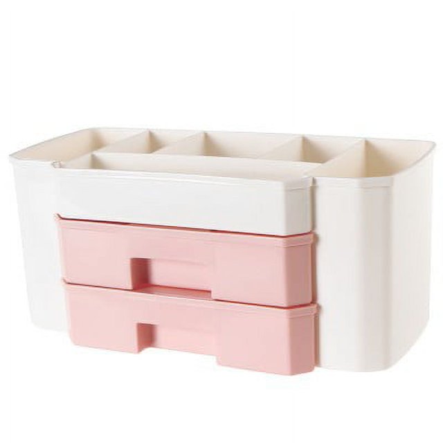 Caja de almacenamiento de cosméticos para mujeres, estante de almacenamiento a prueba de polvo, cajón de escritorio, tocador para el hogar, organizador de cuidado de la piel