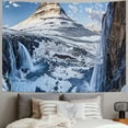 thumbnail image 2 of Orinice Mountain Waterfall Snow Tapestry Wall Hanging Unique Style Graphic Tapestries Home Decor Art Living Room Bedroom Apartment Farmhouse Dorm 4 Sizes Available 40x60inch, 2 of 6