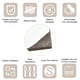 thumbnail image 5 of Fieltro Muebles Almohadillas, 40mm x 40mm Auto Adhesivo Cuadrado Piso Protectores para Muebles Patas Dura Madera Piso, Marrón 24uds, 5 of 6